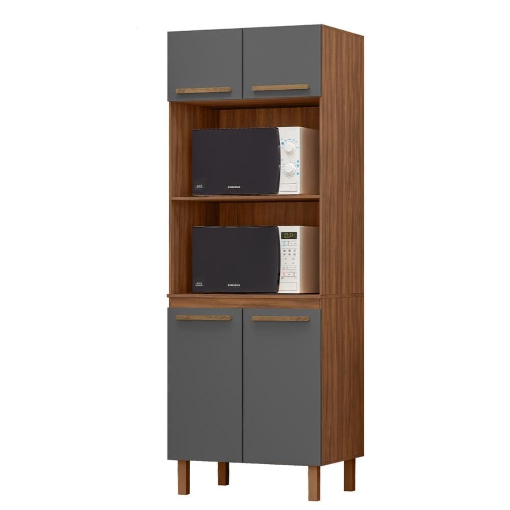 Paneleiro Pop Torre Quente 70cm com 4 Portas e 2 Nichos