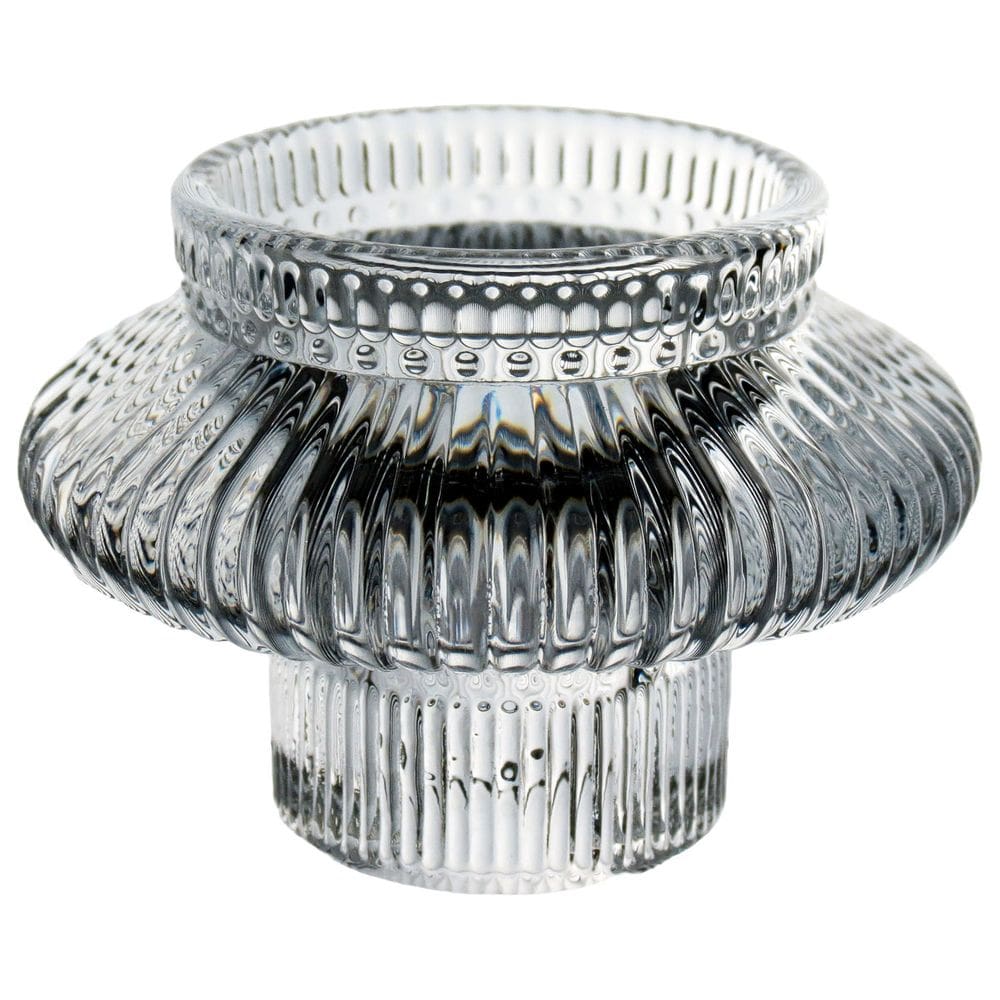 PORTA VELA REDONDO HOME&CO VIDRO 8x5x5cm TRANSPARENTE CASTIÇAL