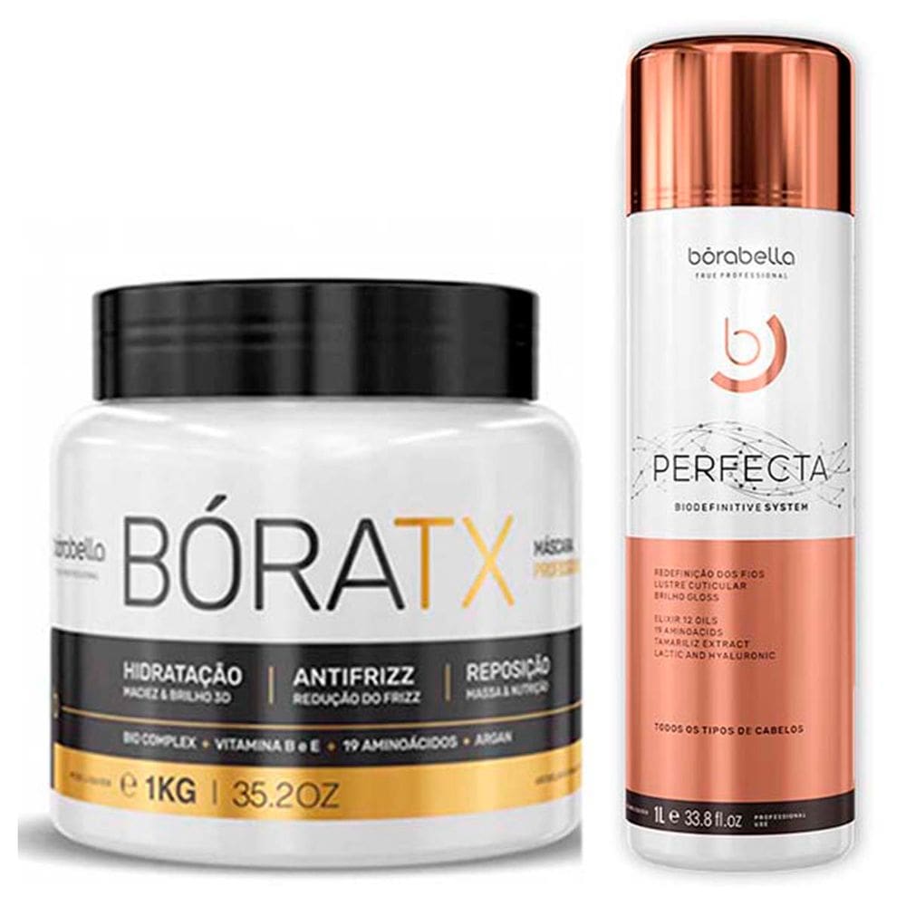 Kit Mascara Bóratx e Perfecta Biodefinitive 1L Borabella