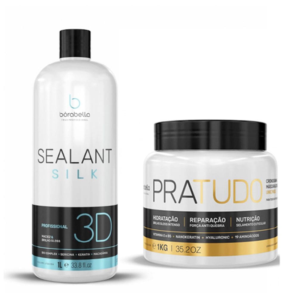 Kit Selagem Sealant 3D 1L e Mascara Pratudo Borabella 1kg