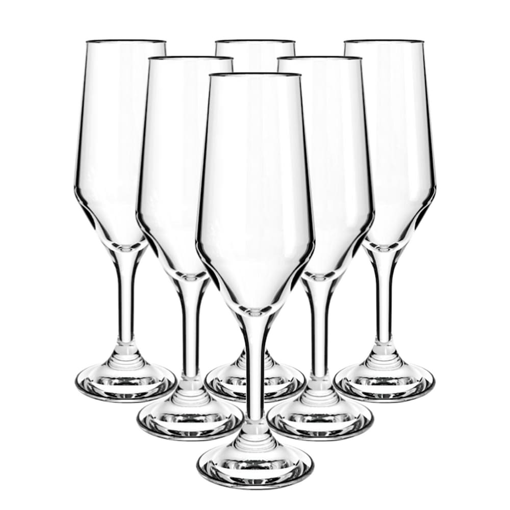 Taça para Champagne Bistrô Flute 185ml 6 unidades