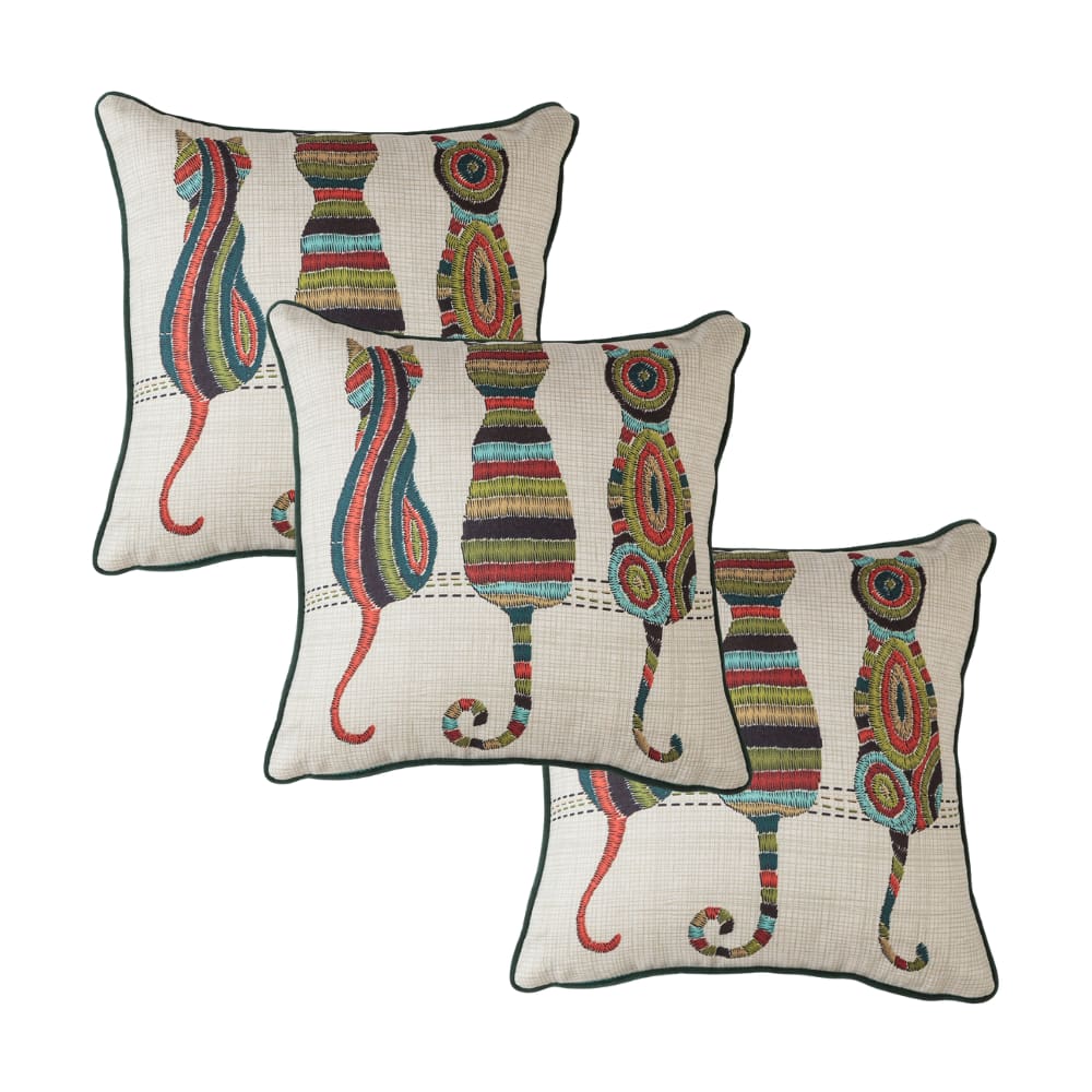 Kit 3 Capas de Almofada 43 x 43 Estampada Lilly Gato Jolitex