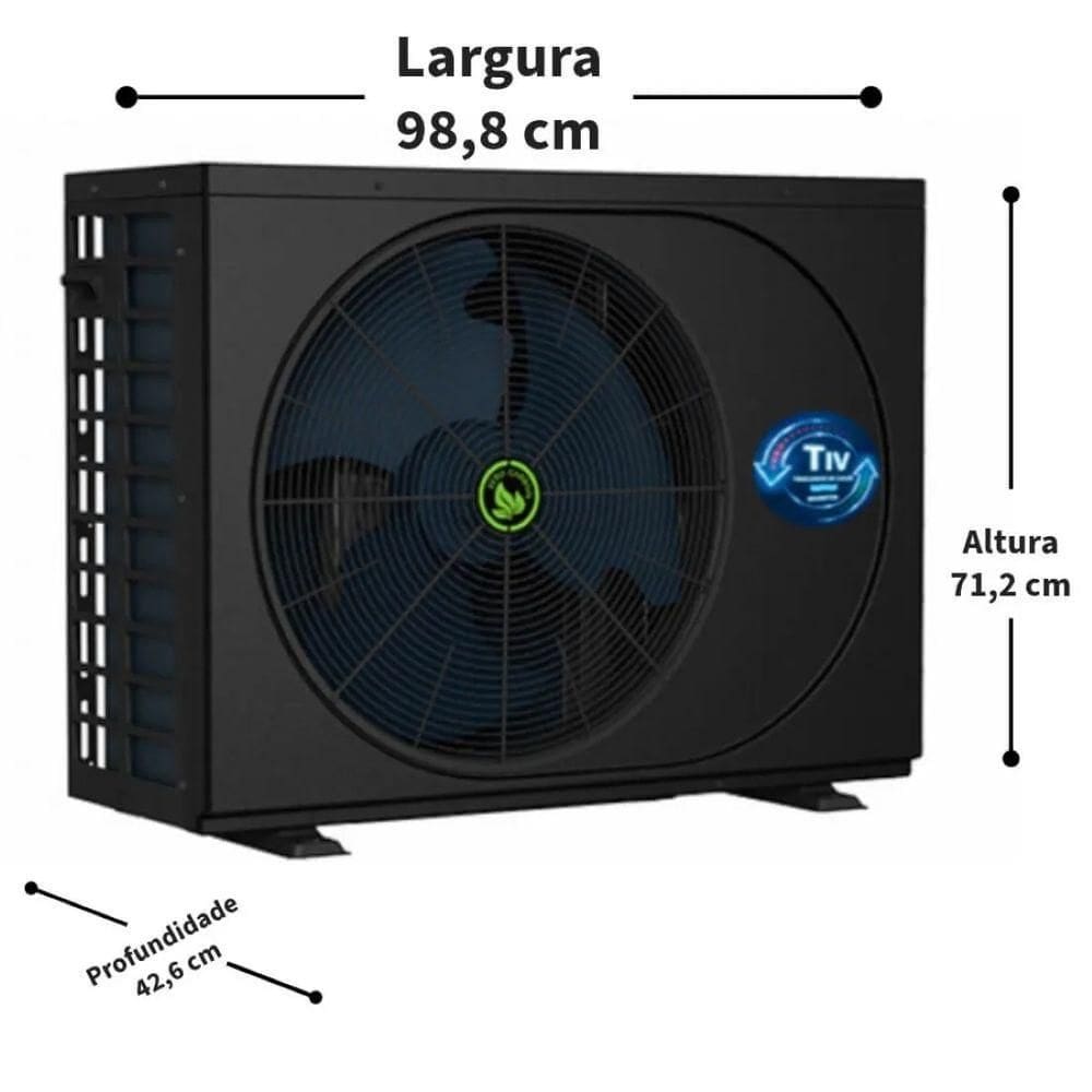 Trocador De Calor Inverter Wi-fi Para Piscinas Th-75 75000 Btus Tiv - Sodramar