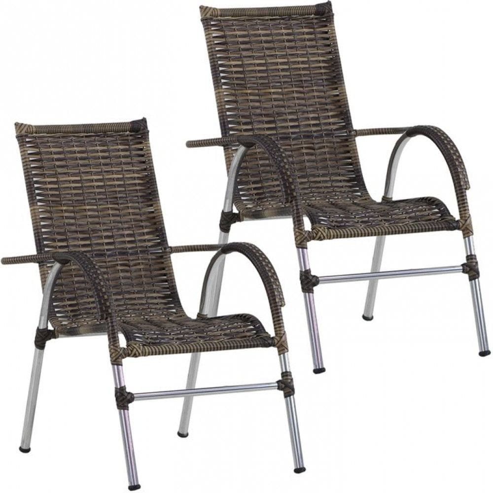 2 Cadeiras Vênus em Alumínio e Fibra Sintética para Varanda Trama