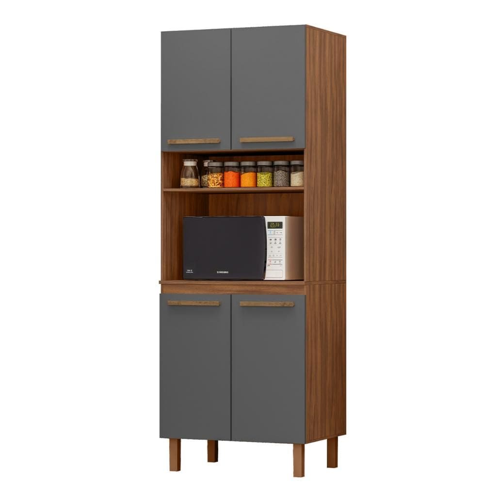 Paneleiro Pop Torre Quente 70cm com 4 Portas e 1 Nicho