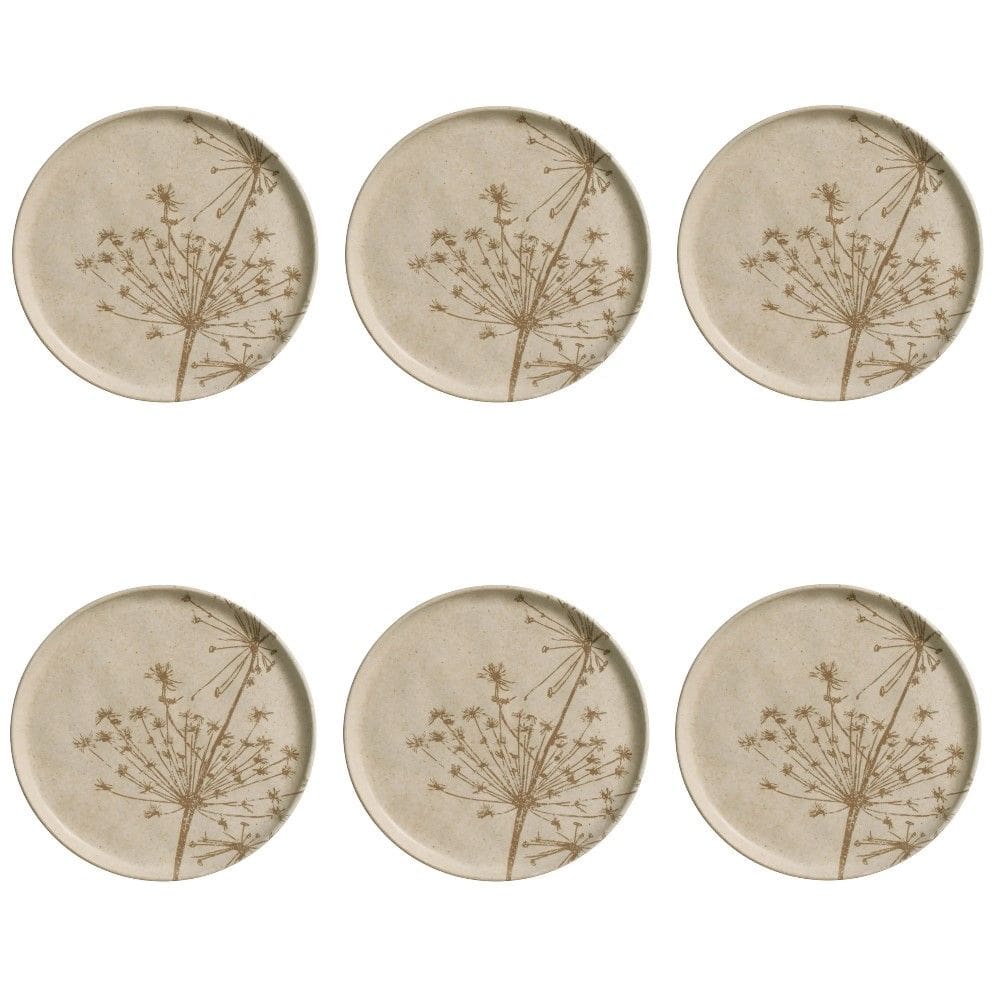 Conjunto de Pratos de Sobremesa 06 Peças Bio Cyperus Porto Brasil