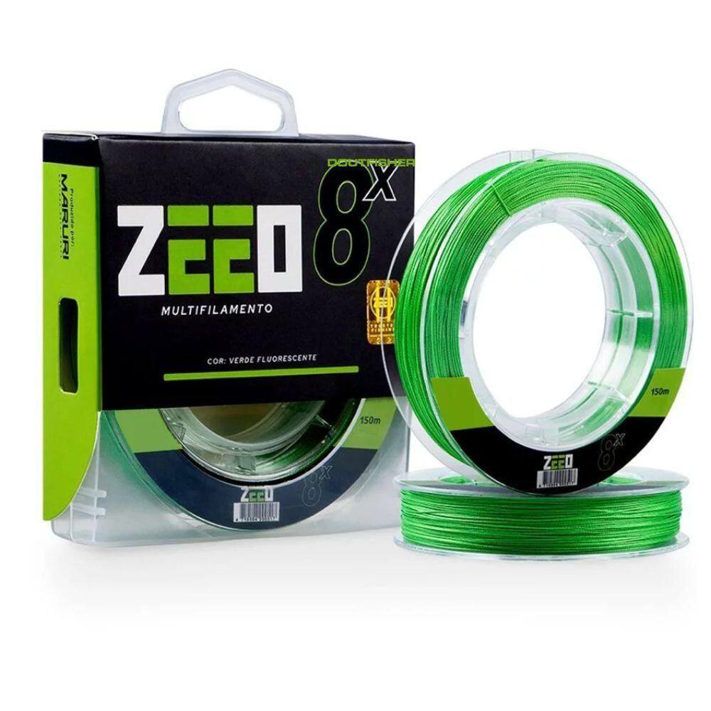 Linha Multifilamento Zeeo 8x 0,40mm 150m Zeeo 8x Verde Fluorescente