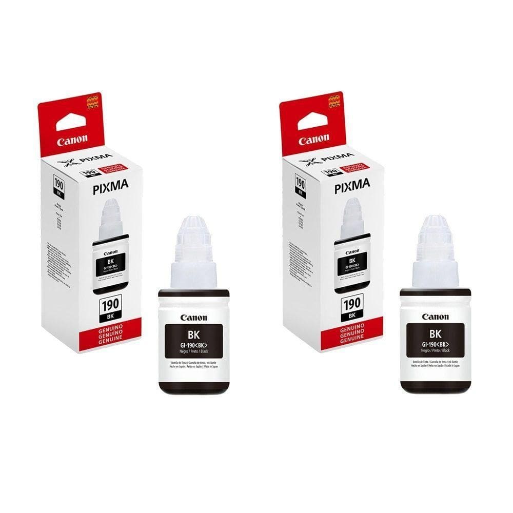 Kit 02 Tinta Canon G190 Gi190 G3110 G4100 G3100 Gi-190 Preto