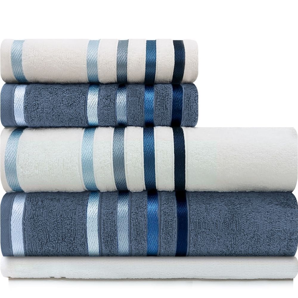 Jogo de toalhas Banhão Gigante Karsten Lumina 5 Peças - Fio Penteado - Emcompre