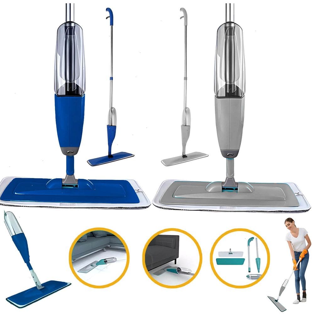 Rodo Mop Spray 360º Esfregão com Reservatório Piso Janela Vassoura Poeira Cabelos