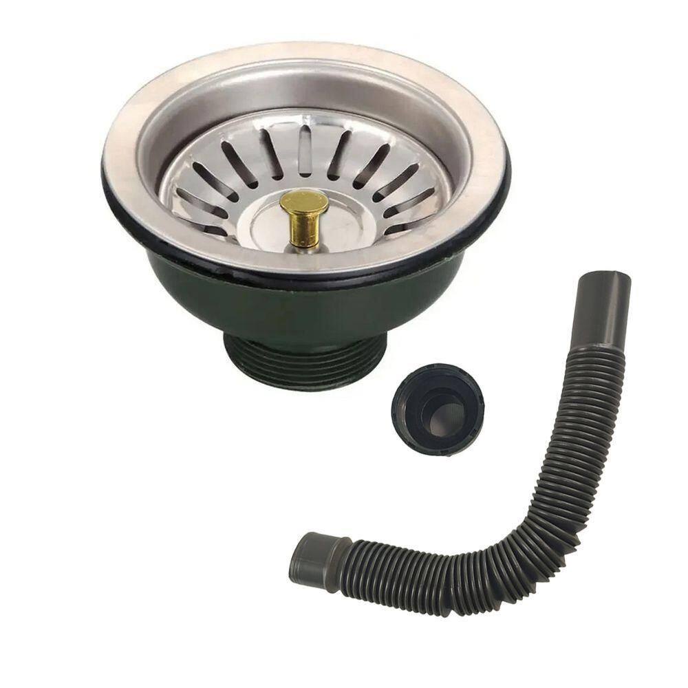 Ralo Valvula Dreno Filtro De Pia 10x10 Inox Sifao Tubo De Escoamento Cozinha Lavanderia Lavabo Casa