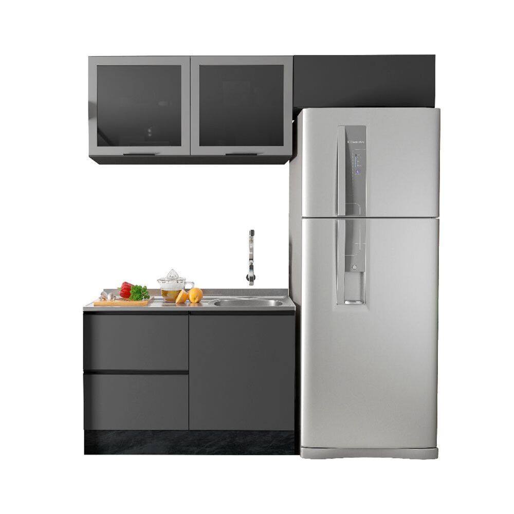 Cozinha Modulada Etna 3 Peças para Pia 4 Portas Poliman Móveis