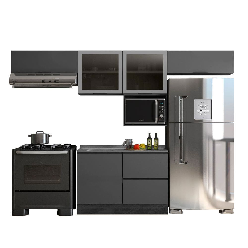 Cozinha Modulada Etna 5 Peças para Pia 5 Portas Poliman Móveis