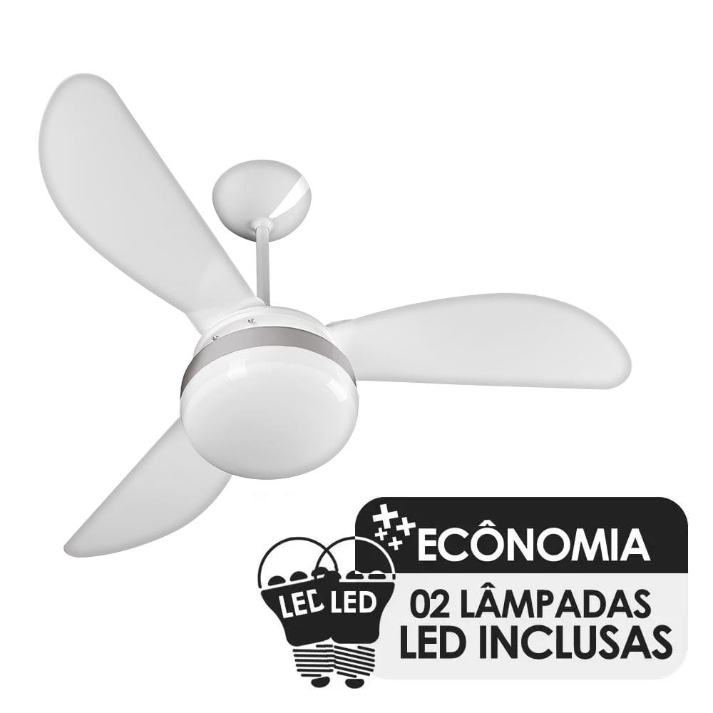 Ventilador De Teto Ventisol Fênix LED Preto 3 Pás Com Controle Remoto Inverter Bivolt 17334