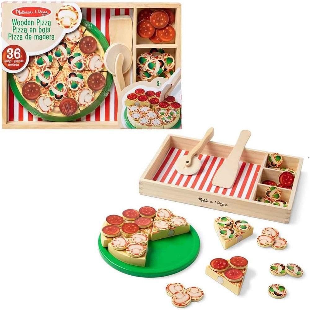 Comidinha De Brinquedo Madeira Festa Da Pizza Melissa & Doug