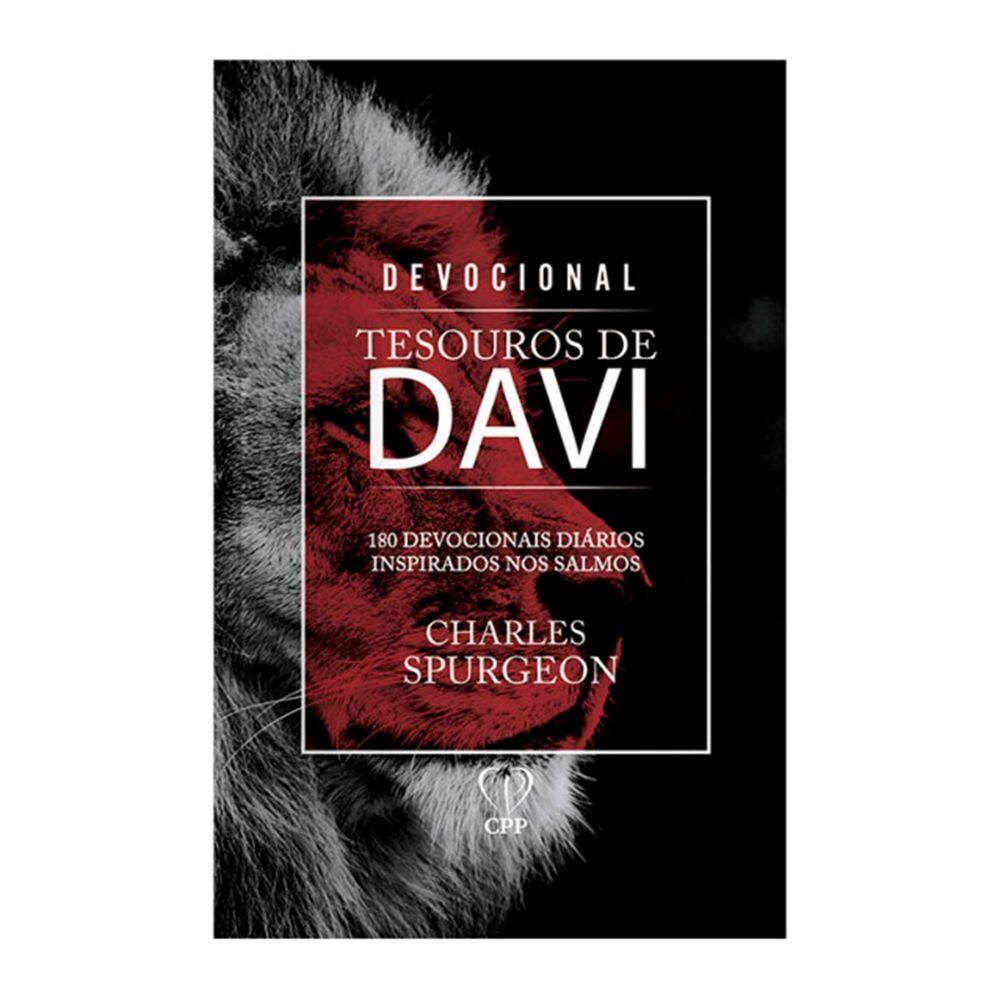Livro Devocional Tesouros de Davi Leão Hebraico com 180 Devocionais Tamanho Pequeno Charles Spurgeon