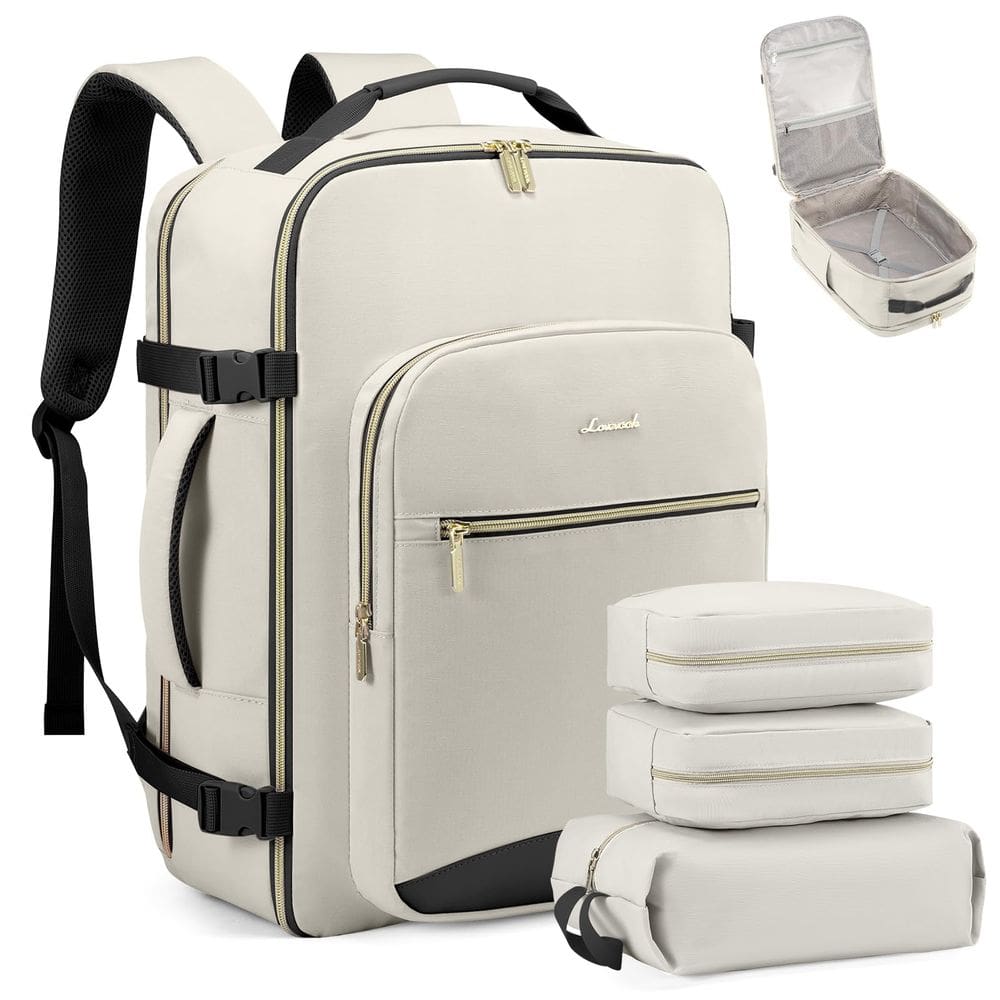 Mochila de viagem LOVEVOOK Carry on 40L à prova d`água com cubos