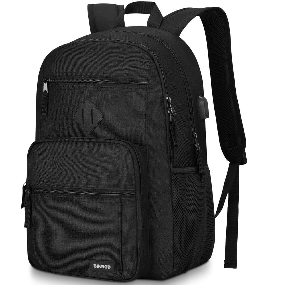 Mochila BIKROD preta para homens e mulheres School 15.6 Notebook