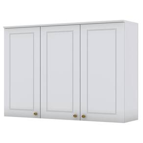 Armario Aereo 3 Portas MDF 120 cm Americana C352 Branco Henn