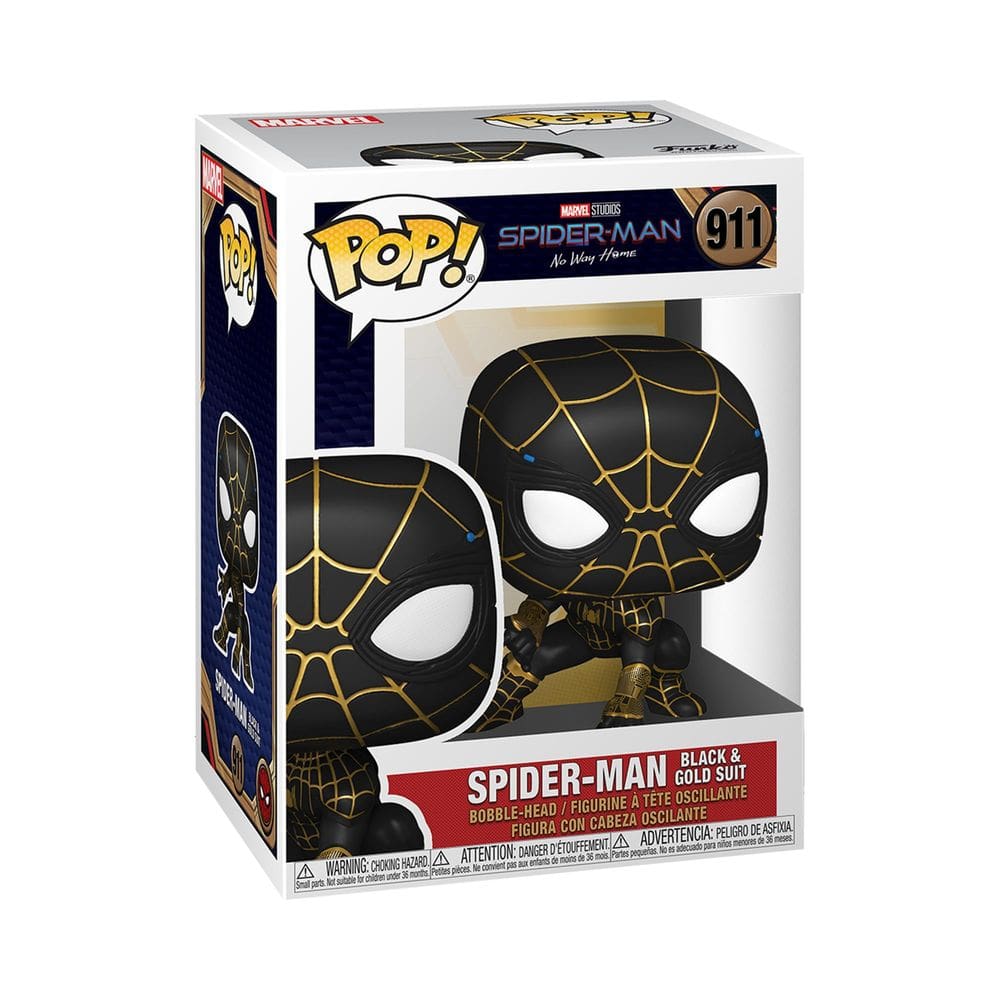 Brinquedo Funko POP Marvel Spider-Man No Way Home Preto Dourado 9,5 cm