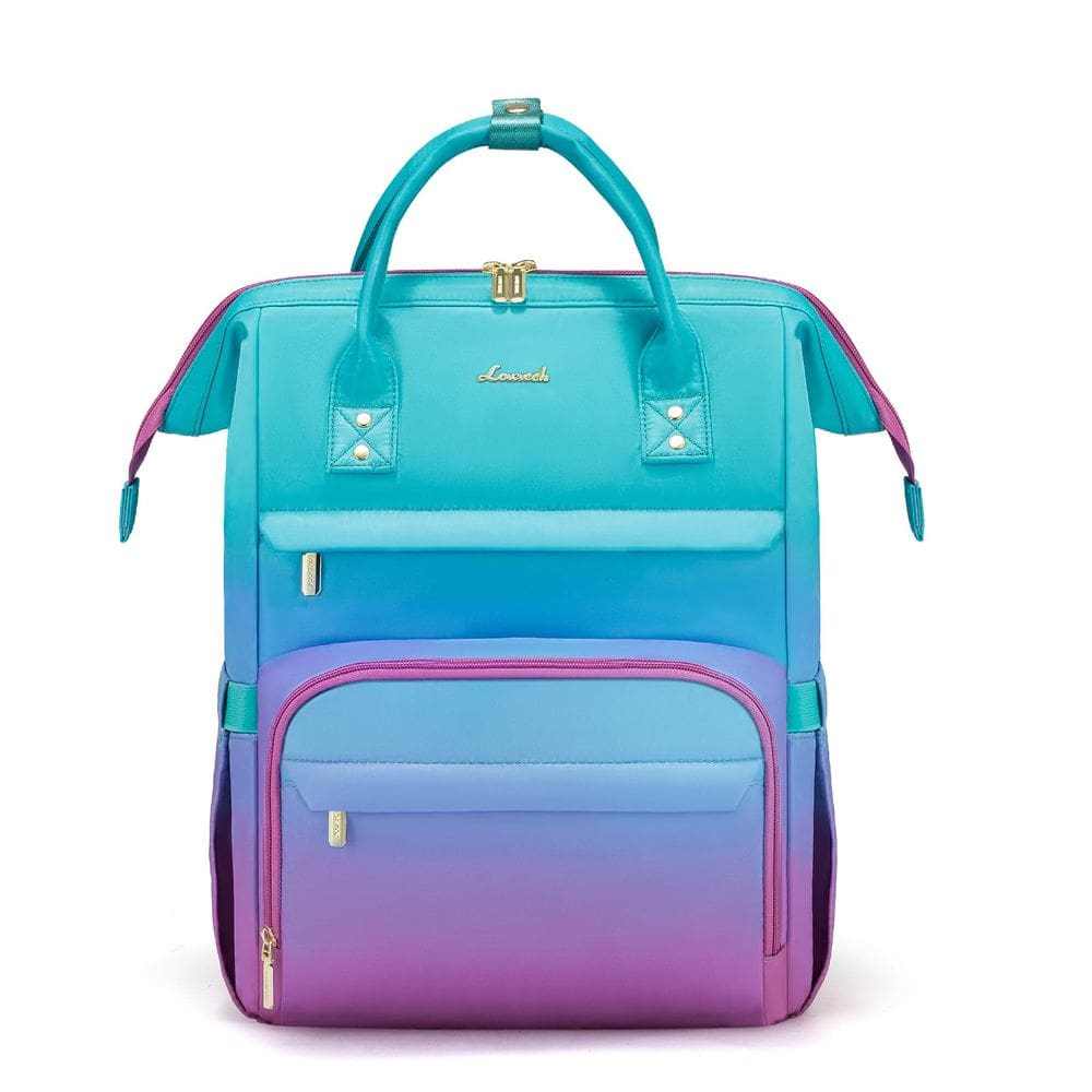 Mochila para laptop LOVEVOOK Gradient 15,6" impermeável verde-vermelha