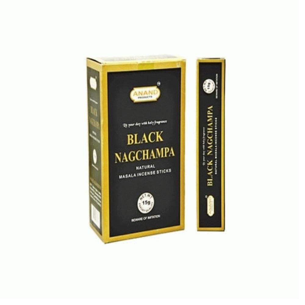 Incenso Nagchampa Anand Premium Black, Aromático, 45 Minutos de Queima