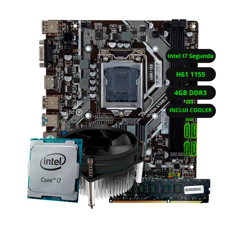 Kit Upgrade Intel Core I7 Segunda H61 Ram 4GB DDR3