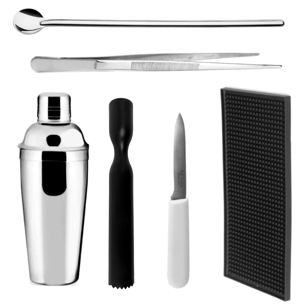 Kit Bar Iniciante 8 Bartender 6 Peças