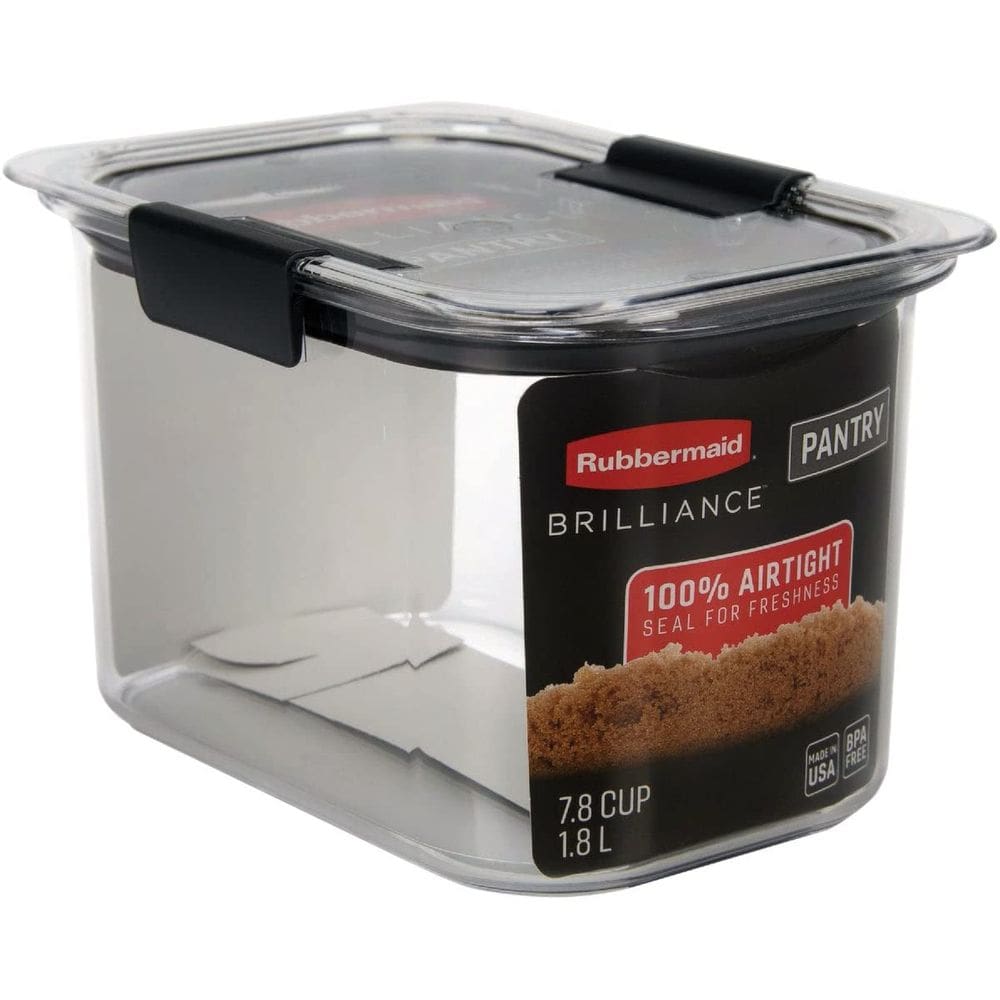 Recipiente de armazenamento de alimentos Rubbermaid Brilliance 1,8 L sem BPA