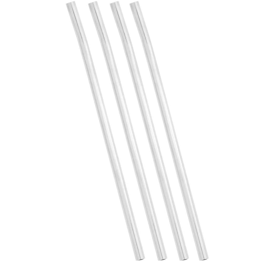 Kit 4 Canudos de Aço Inox Reutilizáveis Sustentável Retos 6,3mm 23cm