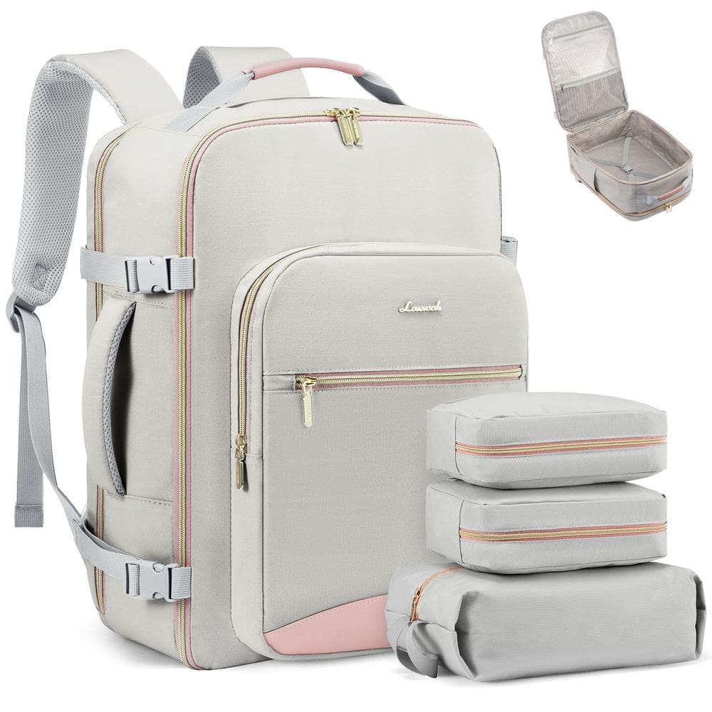 Mochila de viagem LOVEVOOK Carry on 50L à prova d`água com cubos