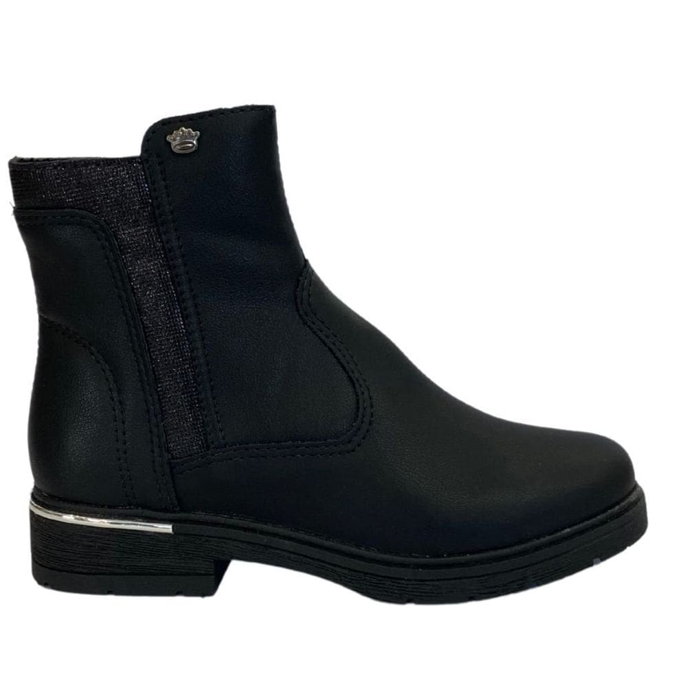 Bota Coturno Pink Cats V5021 Infantil Preto confortável