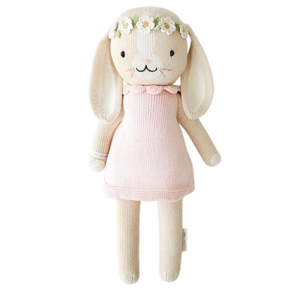 Abraço de boneca tricotado à mão + tipo Hannah The Bunny Blush Little