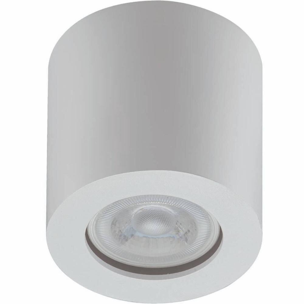 Spot de Sobrepor Redondo Branco Bivolt MR16 Luminária de Teto Baixa Zoom Dital