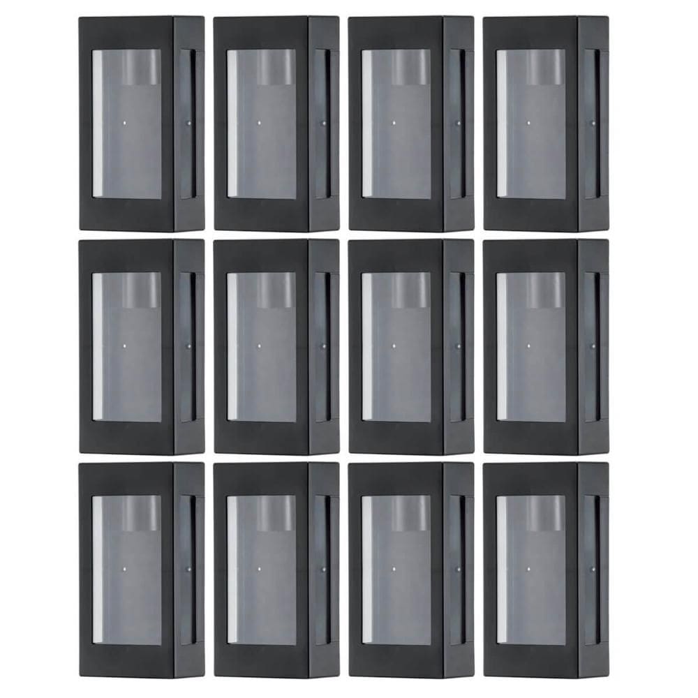 Kit 12 Luminárias de Parede Arandelas Externas Prime Pretas