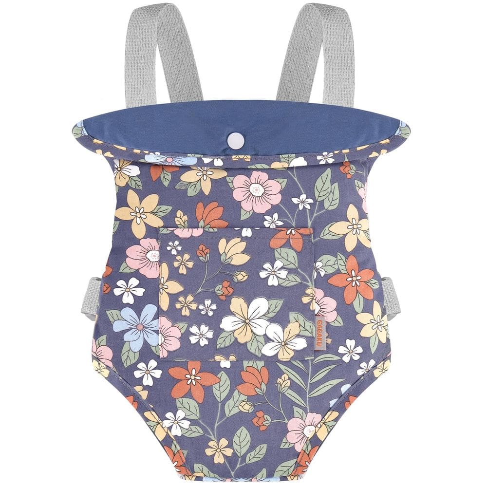 Porta-bonecas GAGAKU Toddler Baby para bonecas renascidas, flores azuis