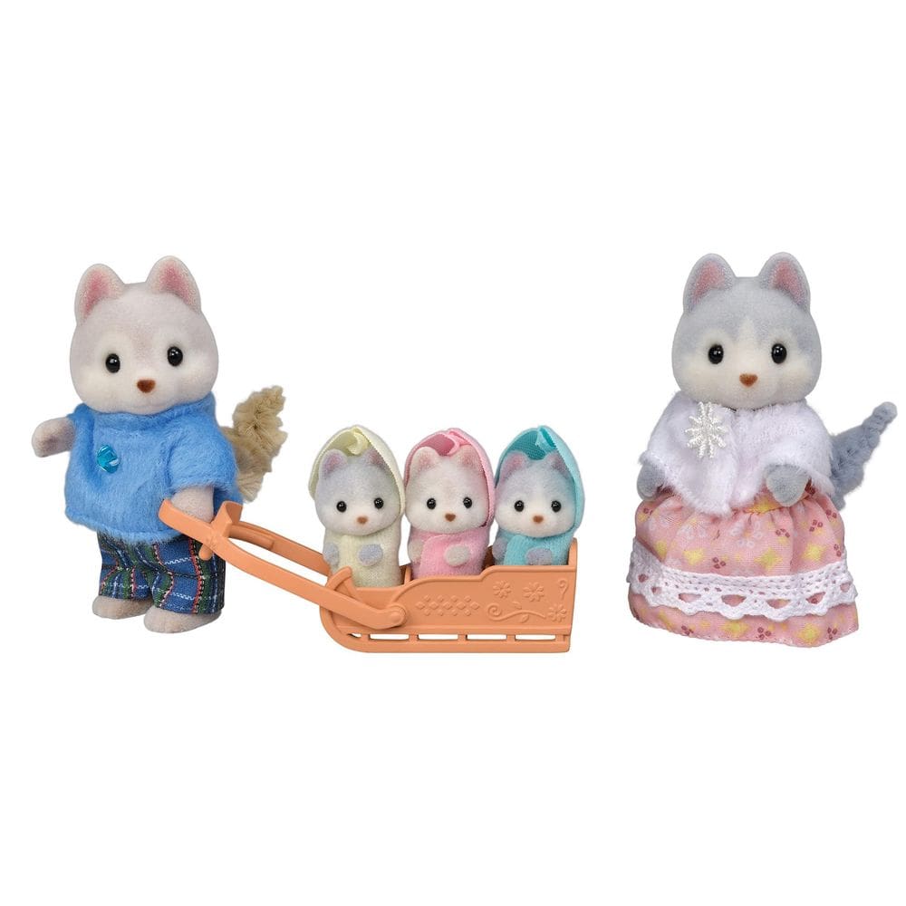 Bonecas colecionáveis Calico Critters Husky Family x5