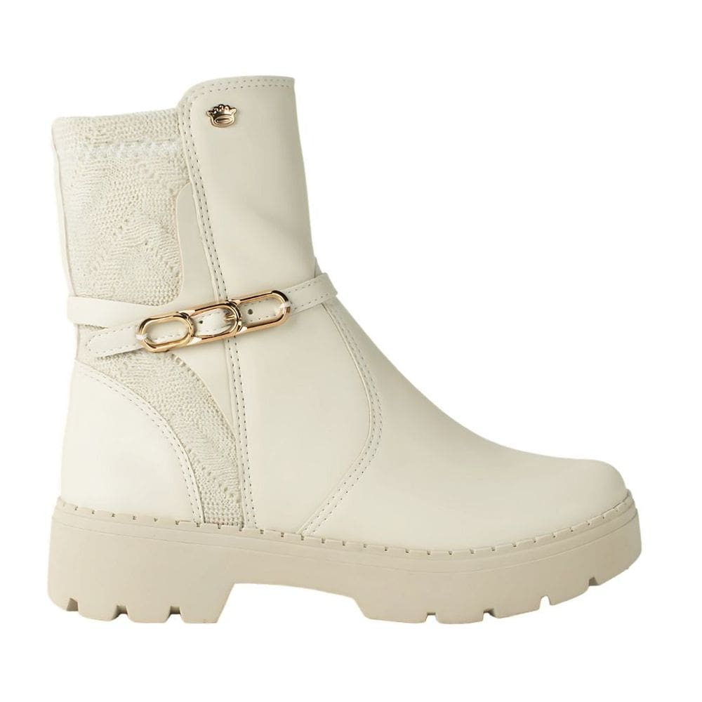 Bota Coturno Pink Cats V5292 Infantil Nude confortável