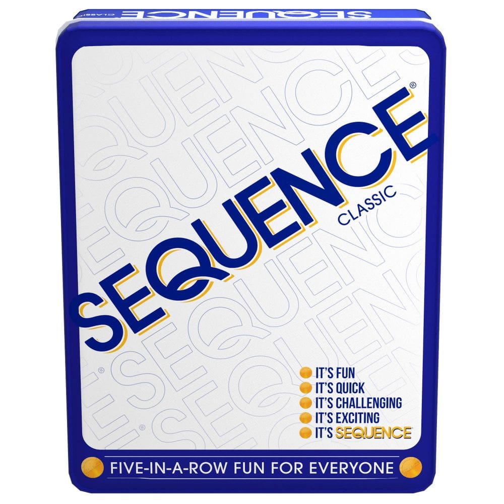 Jogo de tabuleiro Jax Sequence in a Tin para 2-12 jogadores