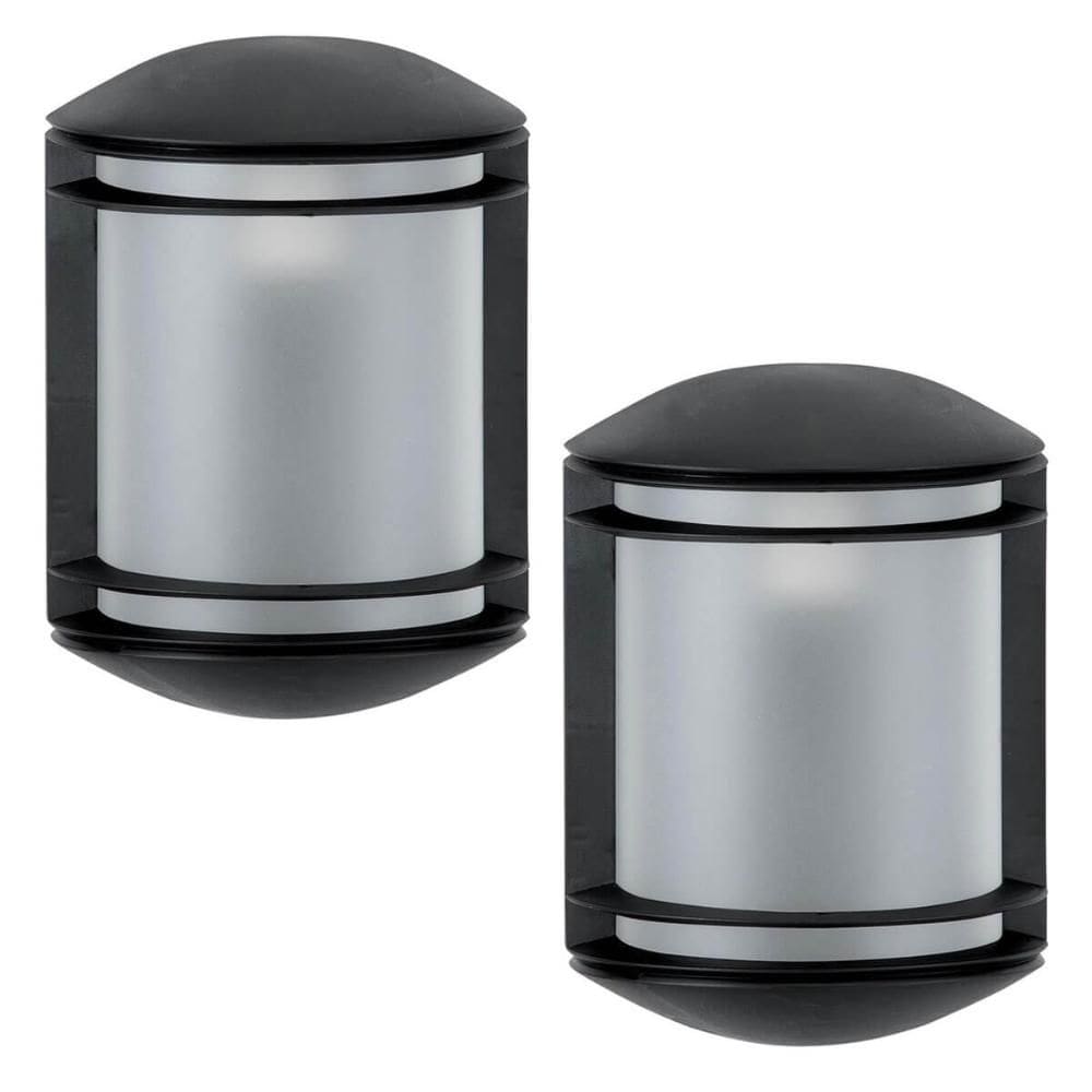 Kit 2 Arandelas Elegance Preto Bivolt Luminária de Parede Lâmpada E27 Dital