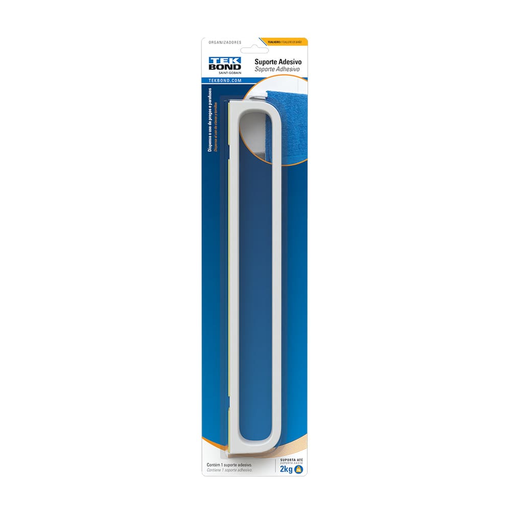 Suporte Para toalha Banho Com Fita Dupla Face