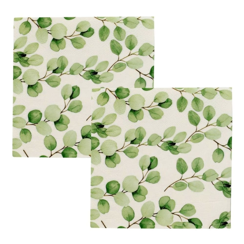 Kit Guardanapo Decorado Estampa Folhagens Luxo 40 Folhas 33cm - Tuut