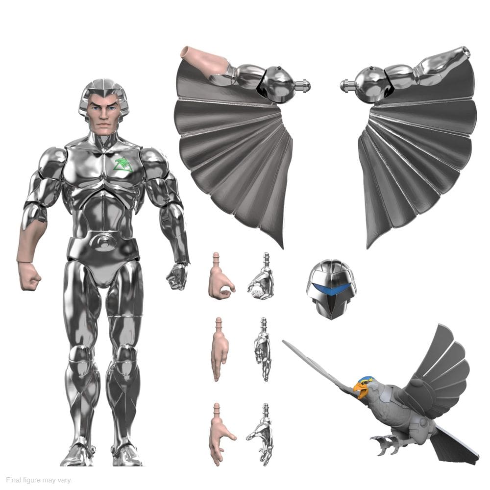 Boneco de ação Super7 Ultimates SilverHawks Quicksilver 18cm