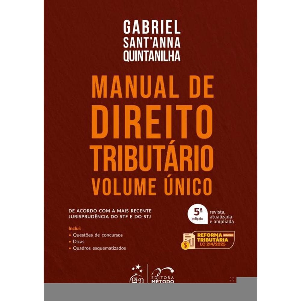 Manual De Direito Tributário - Volume Único - 5ª Edição 2025