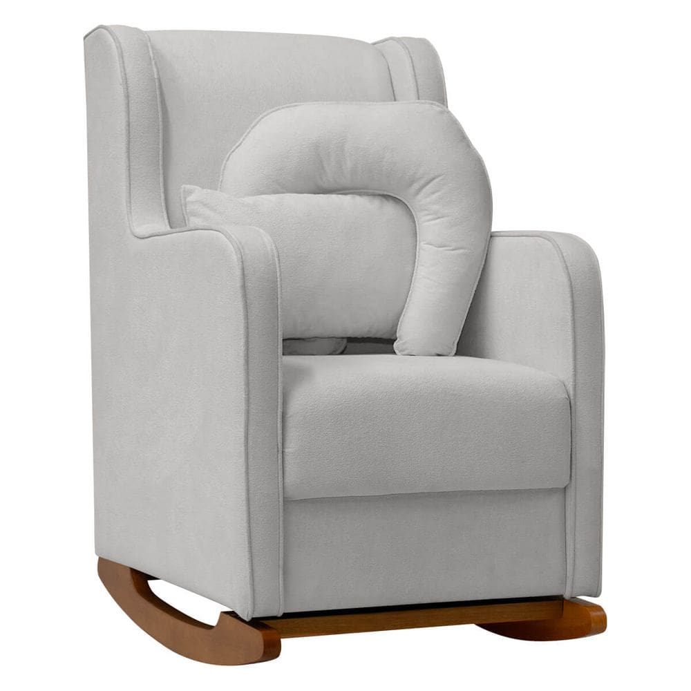 Poltrona de Amamentação com Balanço e Base de Madeira Maciça Ternura Bouclê - SOFA STORE