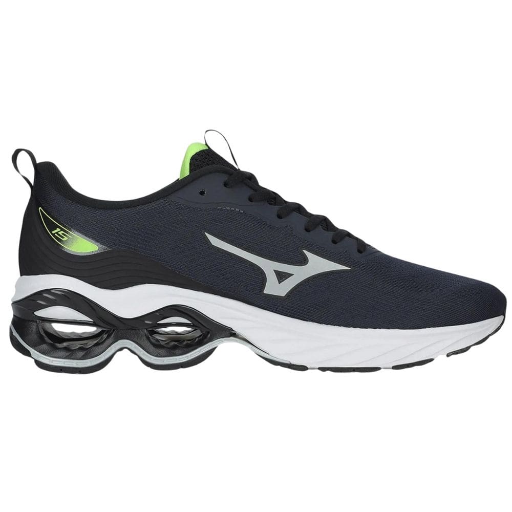 Tênis Mizuno Esportivo Wave Frontier 15 Masculino Marinho Verde