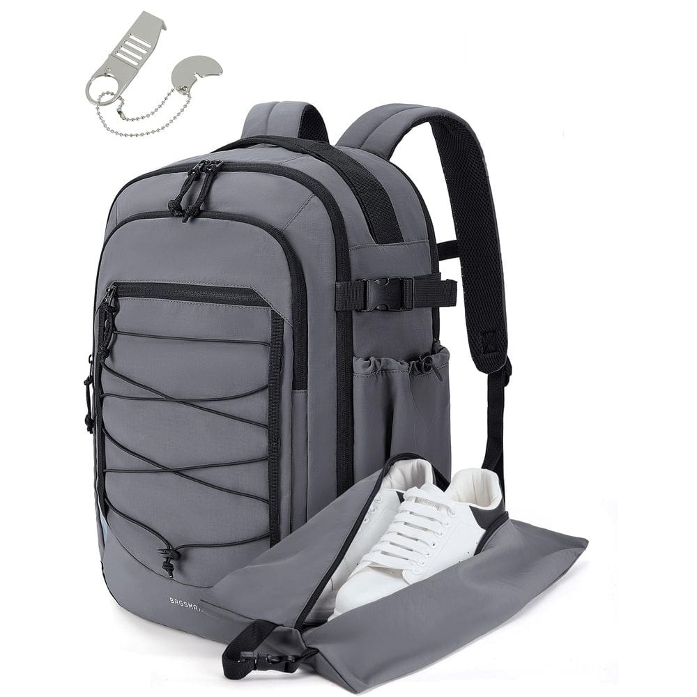 Mochila BAGSMART Carry On Travel 30L com bolsa de sapatos 17,3” cinza