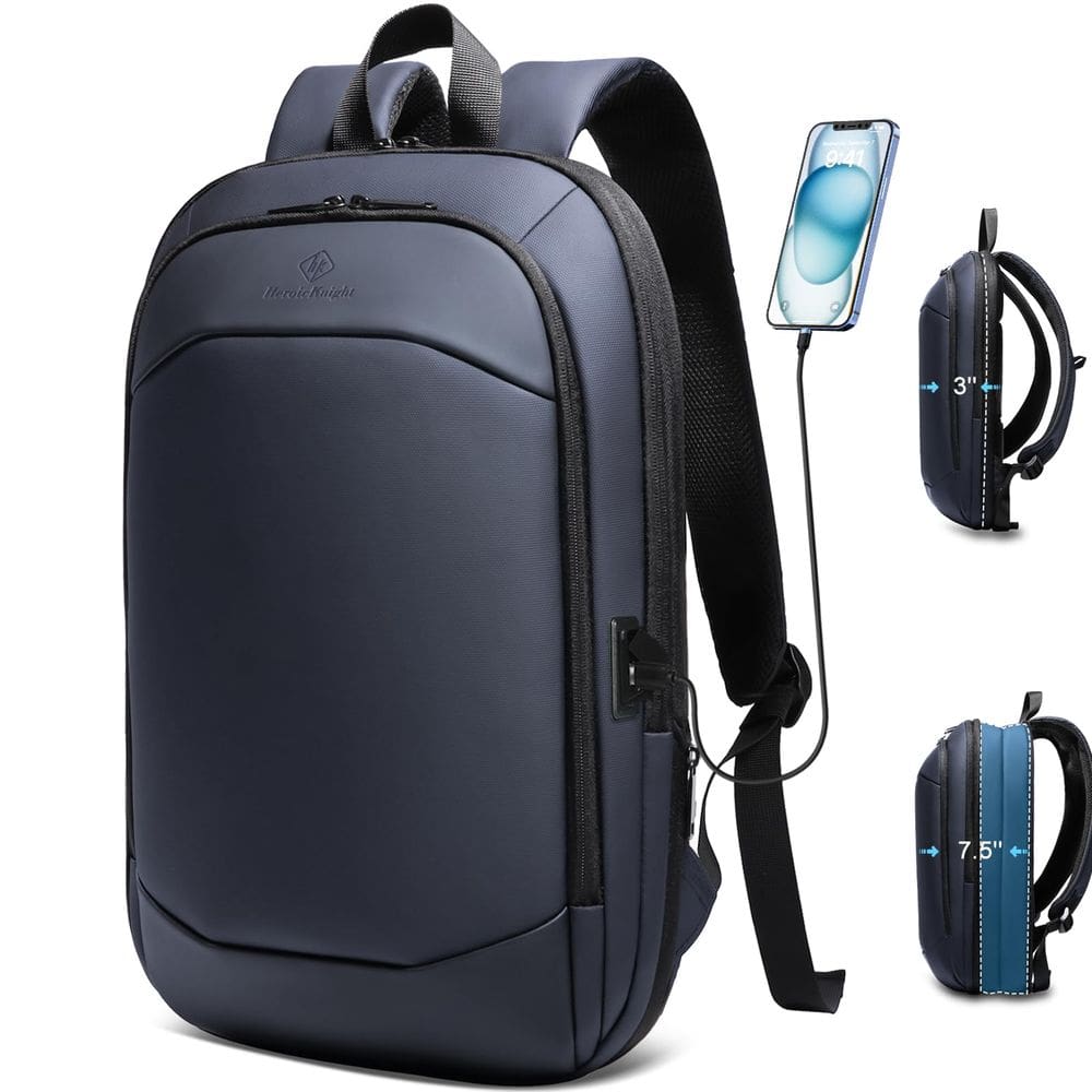 Mochila hk Business Slim expansível de 17 polegadas à prova d`água