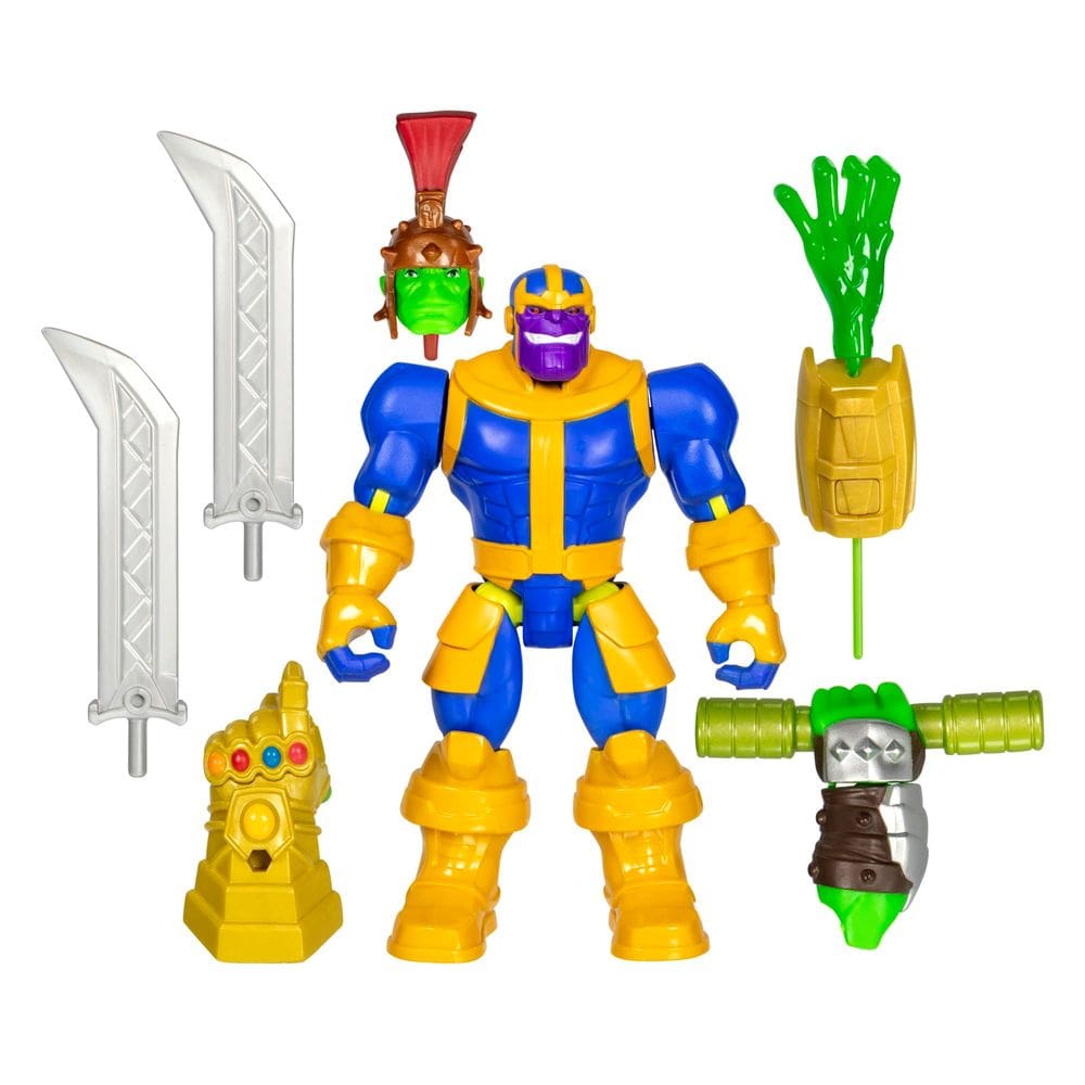 Boneco de ação Avengers Marvel MixMashers Thanos 13 cm com acc