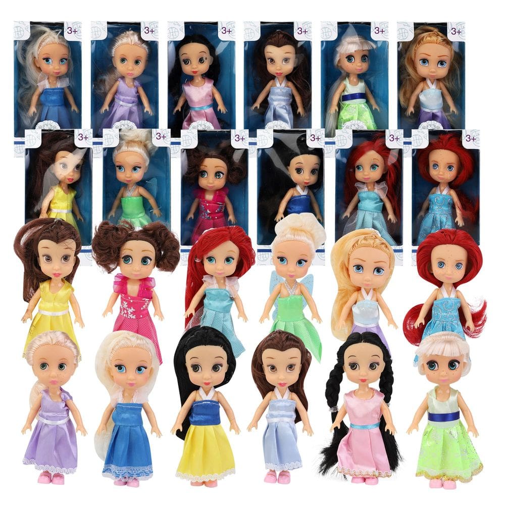 Boneca moderna Liberty Imports Mini Royal Princess, pacote com 12